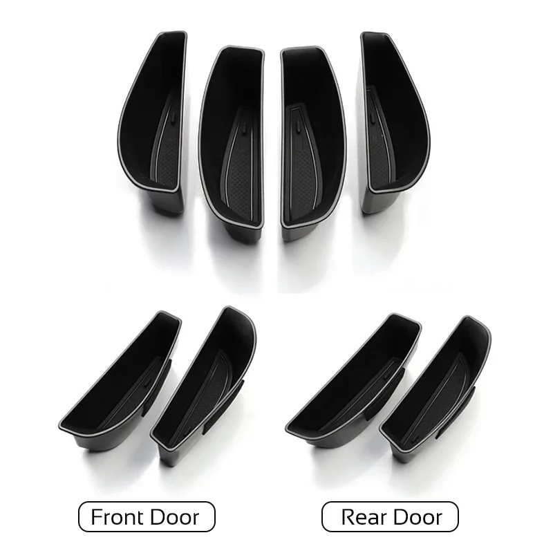 Car Door Handle Storage Box for Volkswagen VW ID.3 ID.4 Front Rear Door Panel Tray Armrest Organizer Cover Interior Accessories