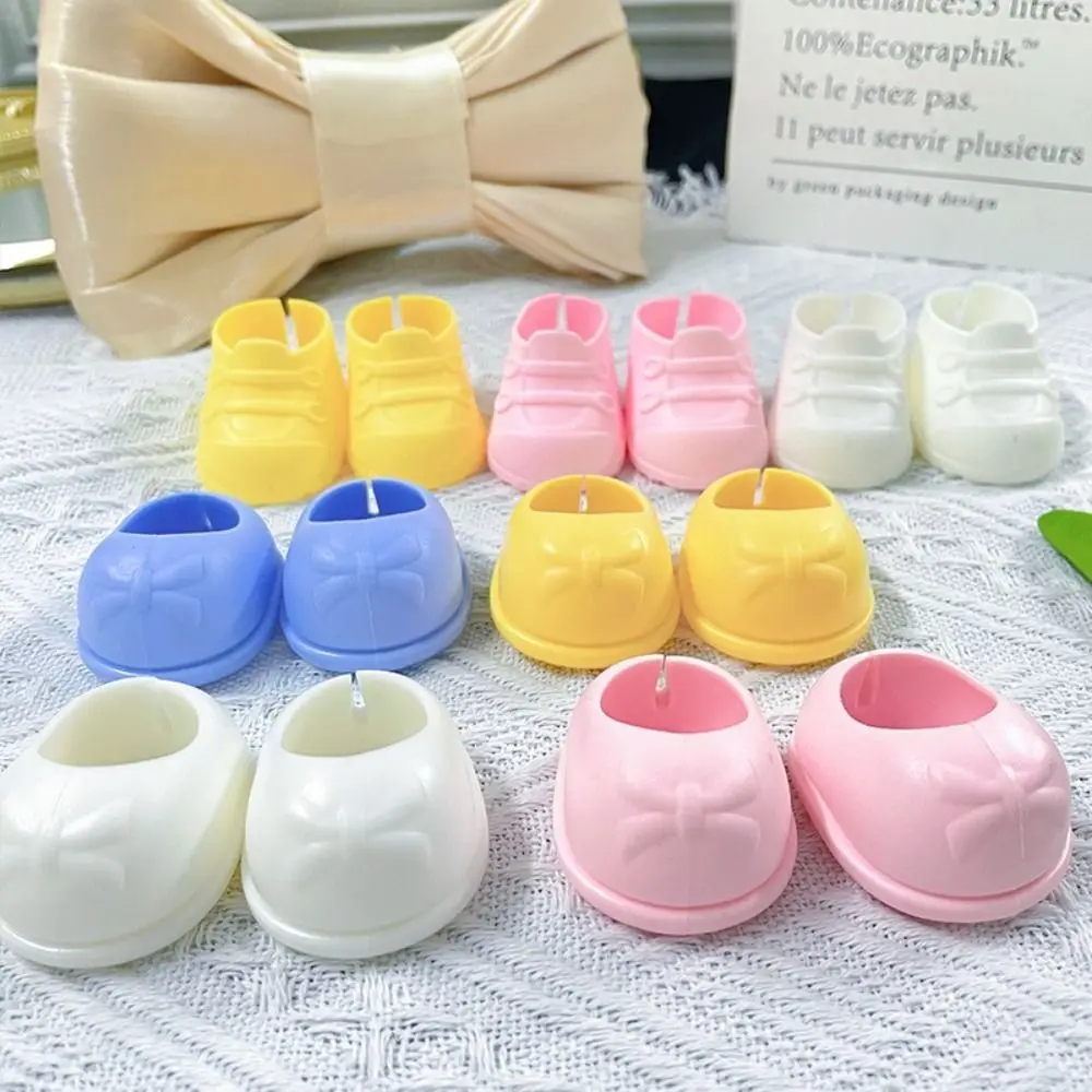 1Pair 2024 with Bowknot Pattern 20cm Cotton Shoes DIY Cute Accessories Colorful Children Gifts