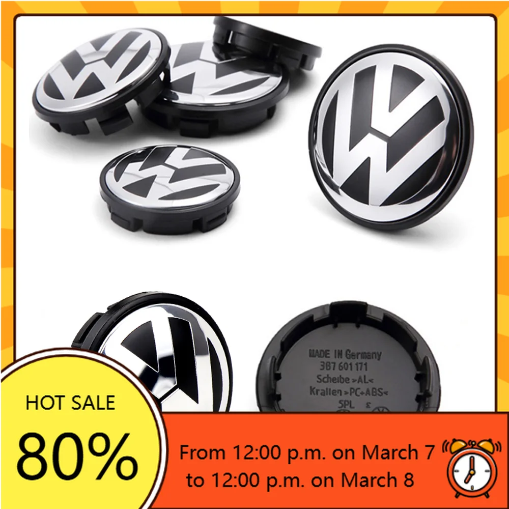 

For VW Volkswagen Jetta MK5 Golf 4pcs 55mm 65mm Car Wheel Center Caps Hubcap Cover for VW Volkswagen Passat B5 B6 B7 Touran CC G