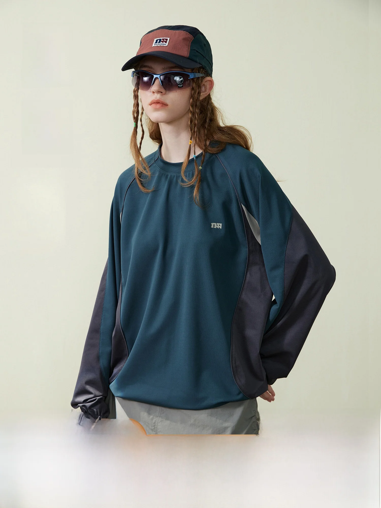 

Nome Men's Long Sve T-irt Running Sports Outdoor Training Cycling Hiking Color Blo Casual Loose Fit Polyester Fiber