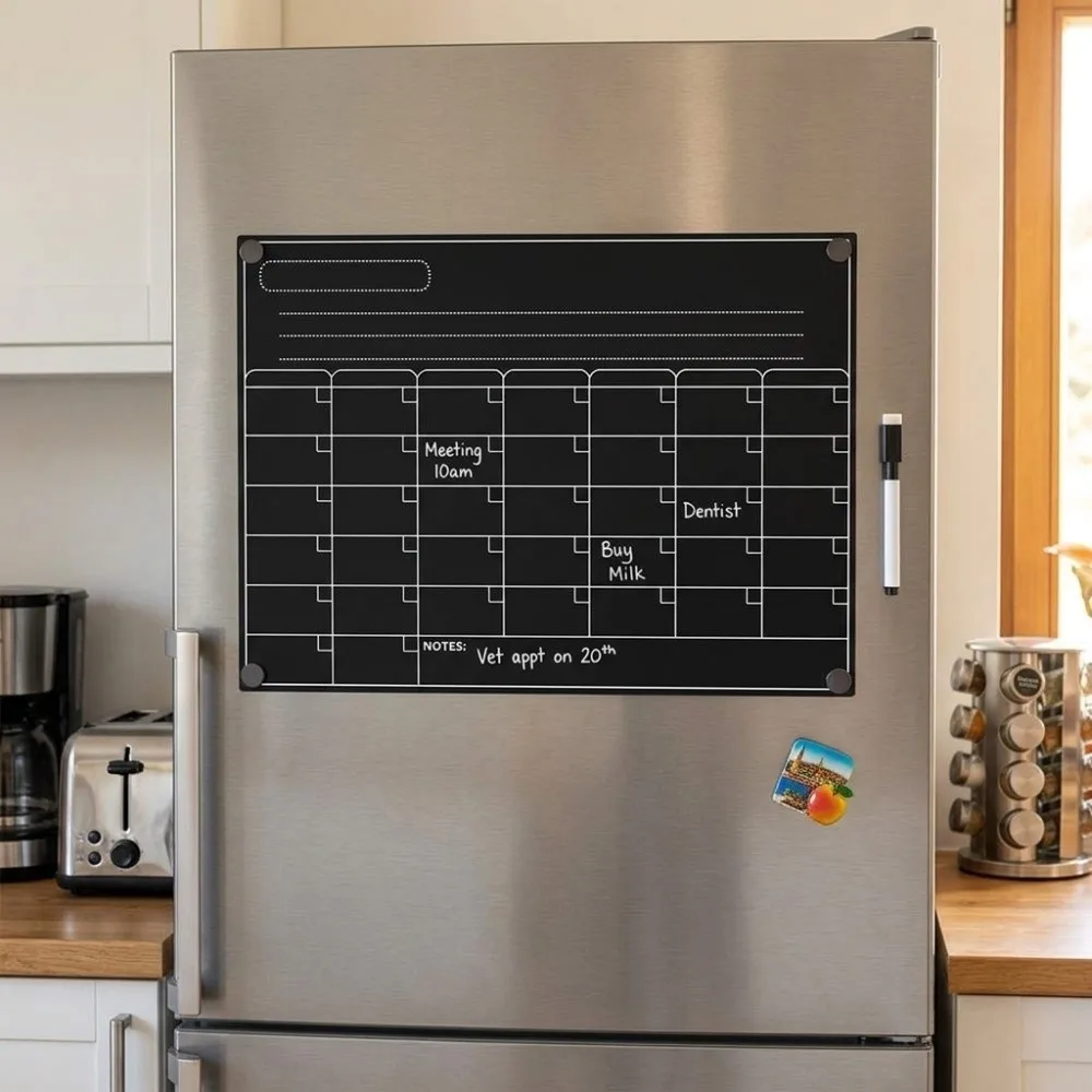 Premium Rubber Backing Dry Erase Board Resuable Hanging Design Whiteboard Calendar Practical Dry Erase Calendar Office Use