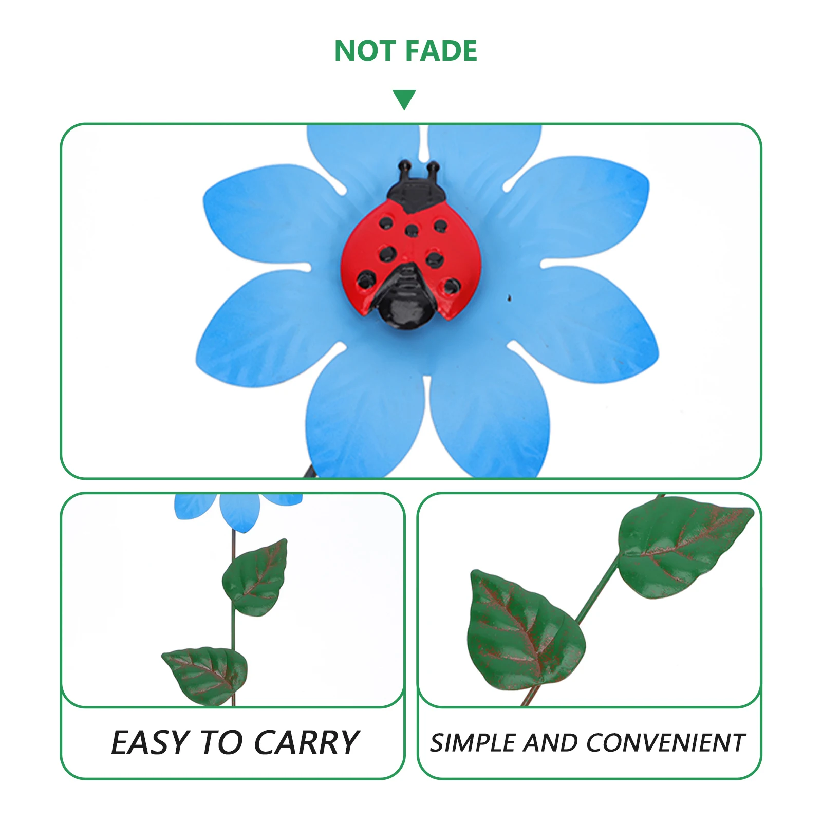 

Iron Flower Stake Garden Decoration Outdoor Yard Lawn Statue Ornament Courtyard Landscaping Art Decor Simulation Flower