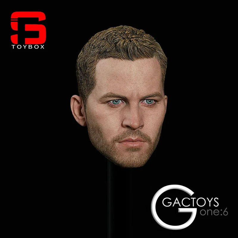 In Stock GACTOYS GC028 1/6 Paul Walker Head Sculpt Male Soldier Head Carving Model Fit 12''Action Figure Body Dolls