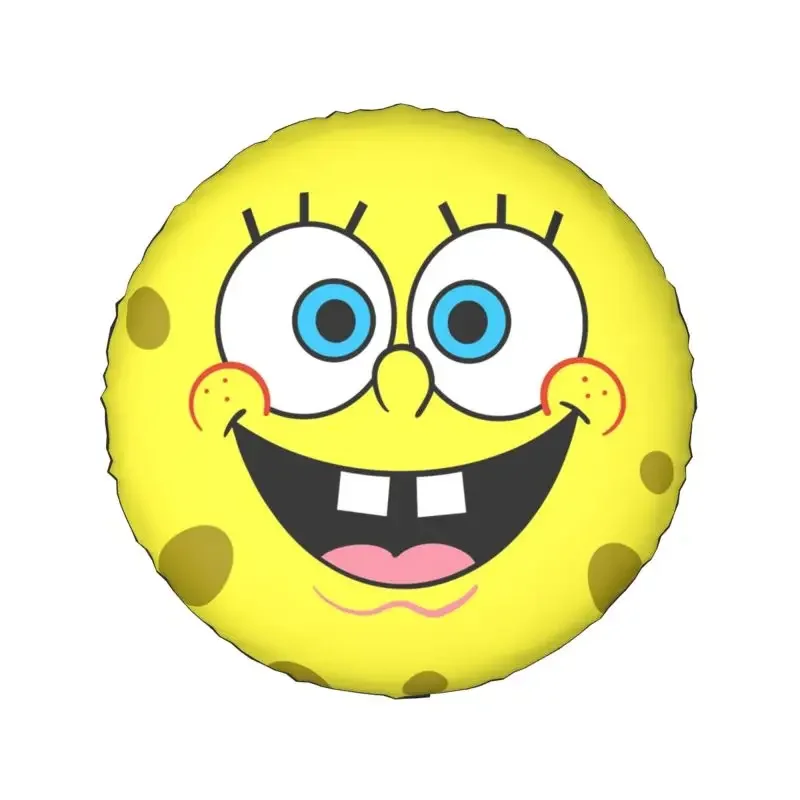 Custom Happy Sponge Smile Spare Tire Cover for Mitsubishi Pajero Cute 4WD 4x4 RV Car Wheel Protectors 14