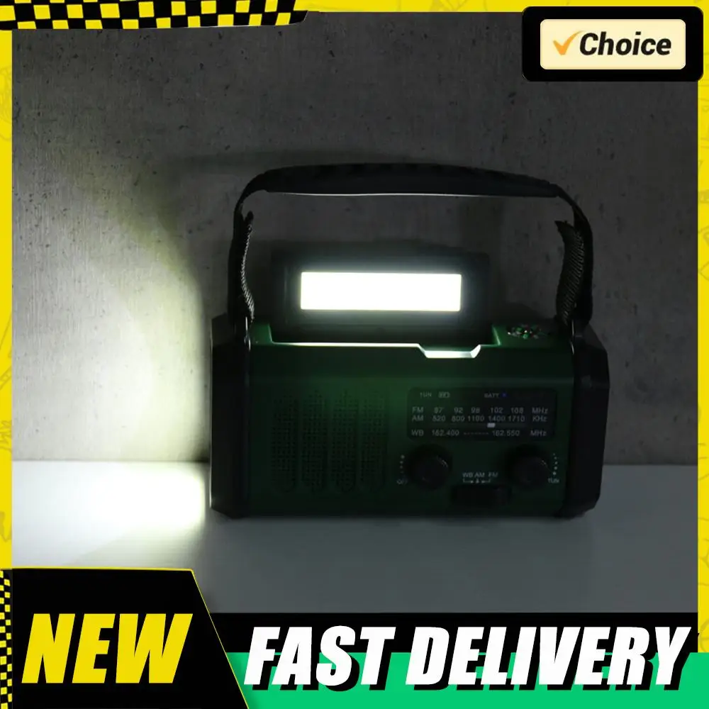 

LED Emergency Radio AM/FM/WB 10000mAh Emergency Weather Radio Flashlight Reading Lamp Hand Crank Radio Type-C Charging SOS Alarm