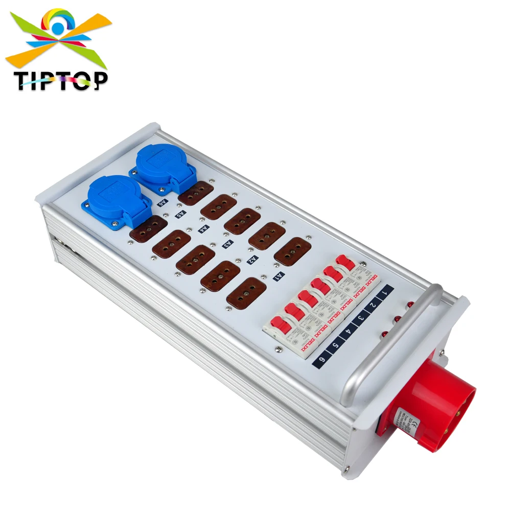 TIPTOP 12 Outlet Surge Protector Power Strip Aluminum Shell Metal Quality warranty Extension Cable Current Voltage LCD Display