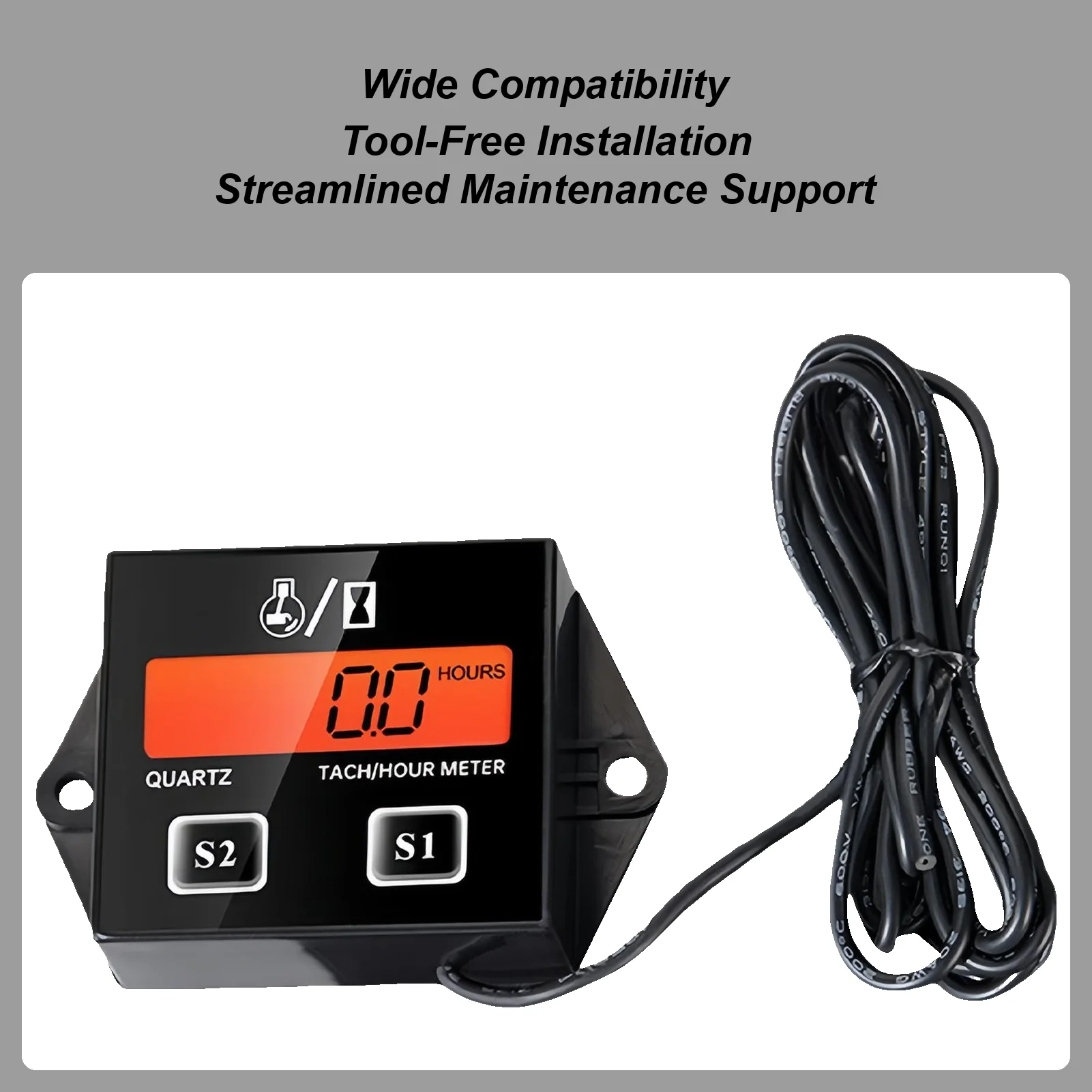 Small Engine Tachometer Real-Time RPM Display Meter Support Tool Outboard Engine Tachometer For Friends Men Outdoor Repair
