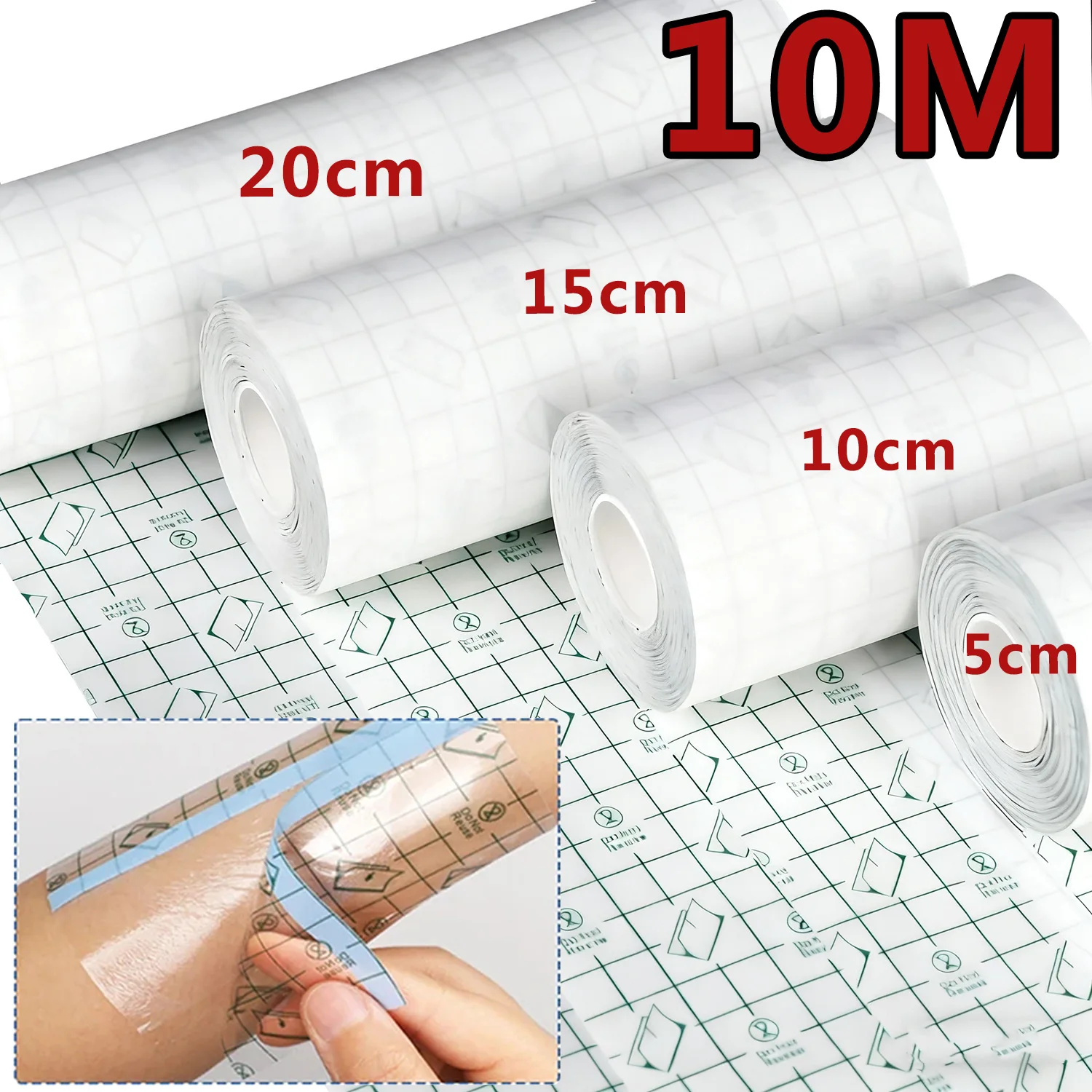 

10M Waterproof Tattoo Healing Film Transparent Stretch Adhesive Tattoo Film Wrap Repair Bandage Tape Roll Tattoo Accessories