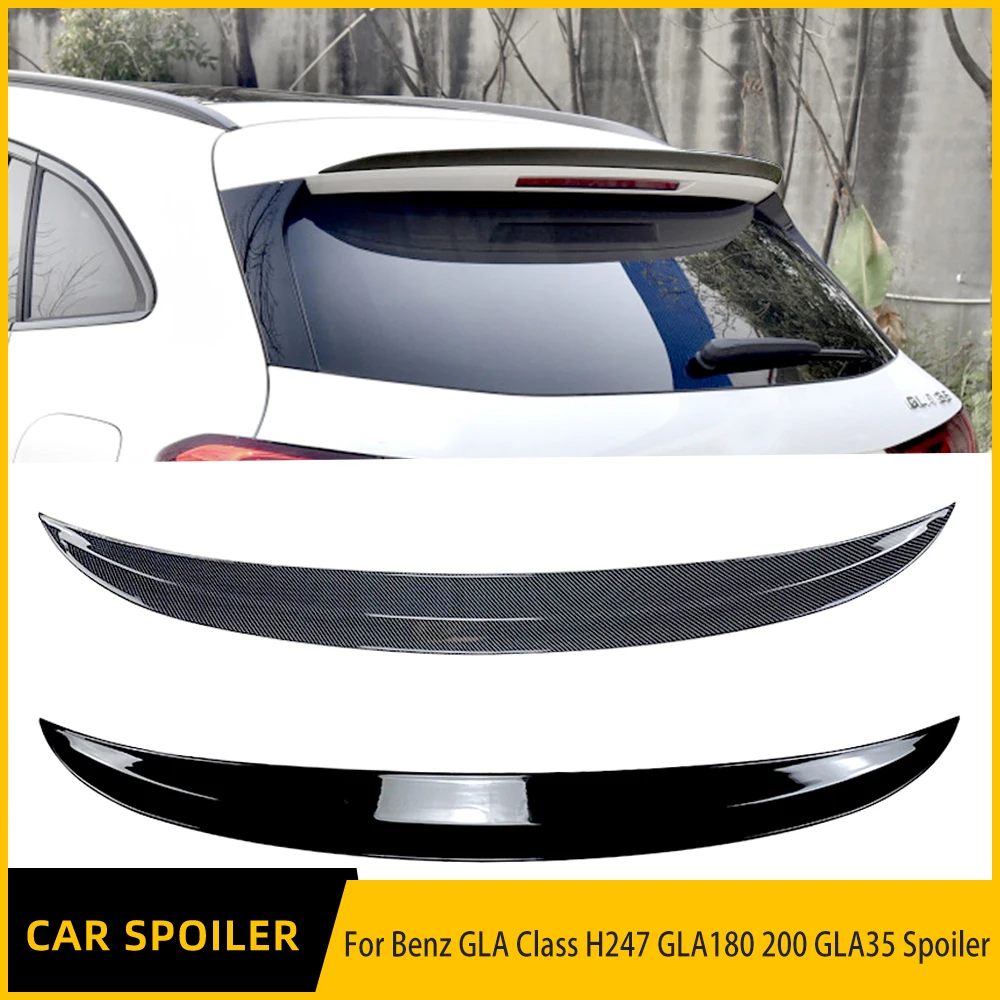 For Mercedes Benz GLA Class H247 GLA180 200 GLA35 Sports  AMG Carbon Fiber Rear Spoiler Trunk Wings ABS Sedan Adjustment