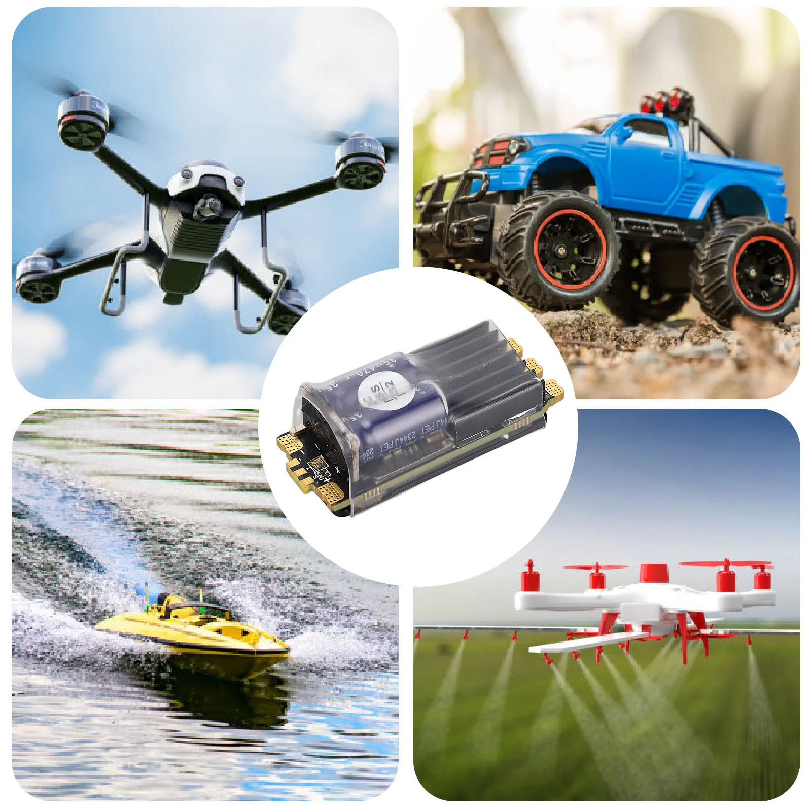 Brushless ESC 2‑8S  Support 128KHz PWM DC7-33.6V High Safety 28120 AM32 Brushless Electric Speed Controller for Model Ship