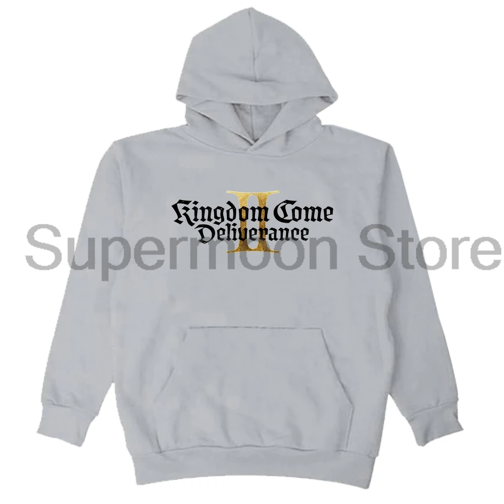 Kingdom Come Deliverance II Game Logo هوديي 2025 كم طويل ملابس الشارع الشهير الرجال النساء قمصان سويت شيرت بقلنسوة Harajuku الملابس #3