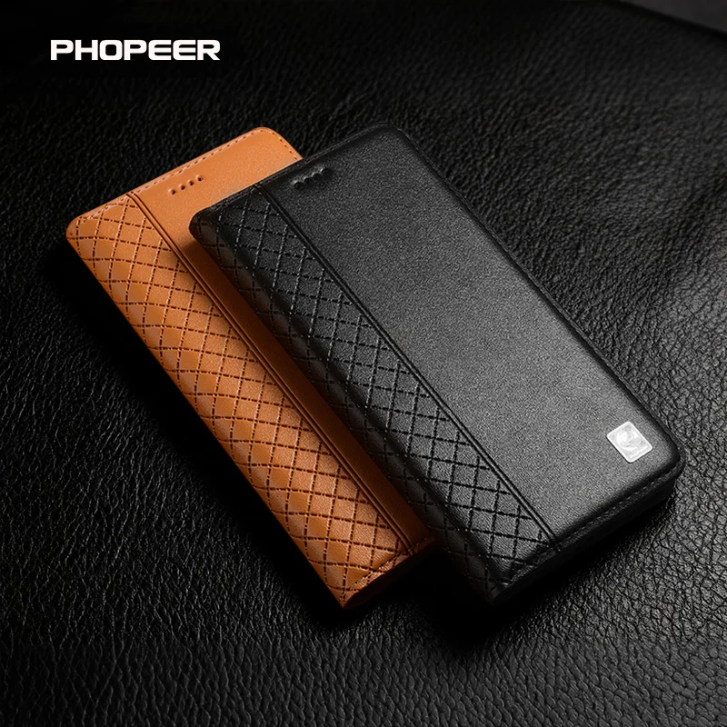 

Luxury Genuine Leather Case for Motorola G45 G42 G41 G35 G34 G32 G31 G30 G24 G23 G22 G20 G8 G7 G6 Power phone case Napa Grid