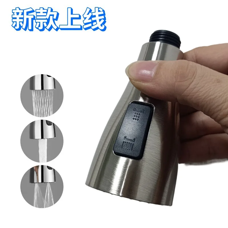 

For 1/2" Connection Kitchen Pull Out Faucet Sprayer Nozzle 3 Modes ABS Water Saving Bathroom Basin Sink Shower Spray Head