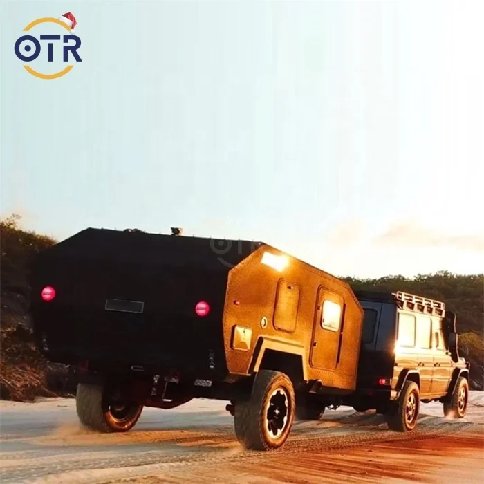 Vintage Mini Travel Trailer with Independent Suspension Australian Standards for Outdoor Camping and Off-Road Travel
