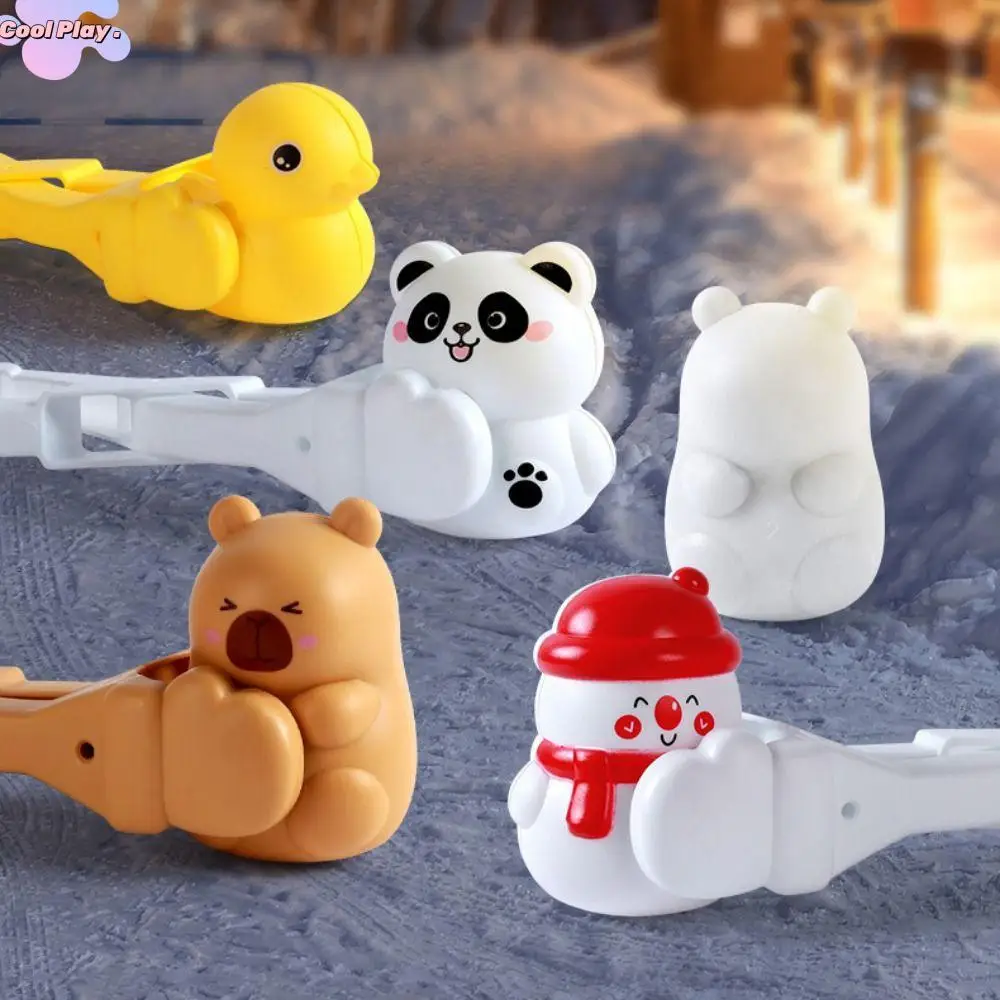 

ABS Winter Snowball Maker Toy Panda Anti-slip Handle Snow Duck Ball Making Tool Durable Portable Snow Sand Ball Making Molds