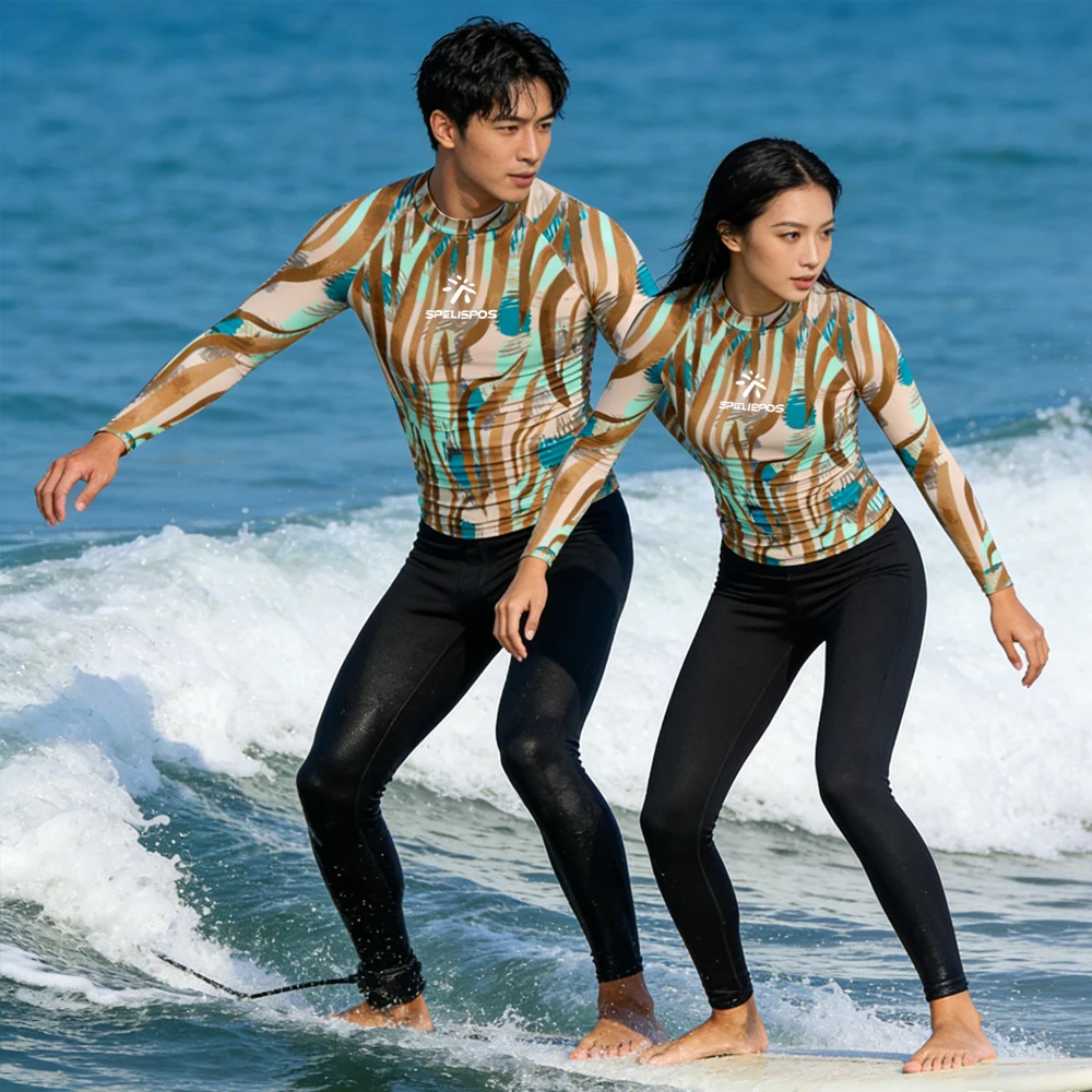 

Long Sleeve Women's and Men's Rash Guard Swimwear High Quality T-shirt Luxury Beachwear for Water Sport Fishing Swimming