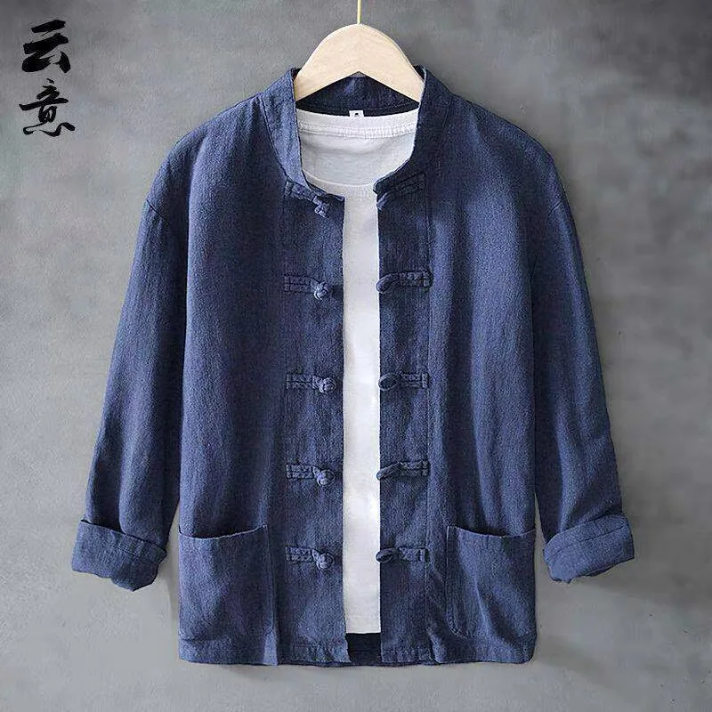 

Cotton Linen Chinese Style Tai Chi Clothes Men Women New Style Buddhist Clothes Hanfu Traditional Chinese Clothing Summer Bre...