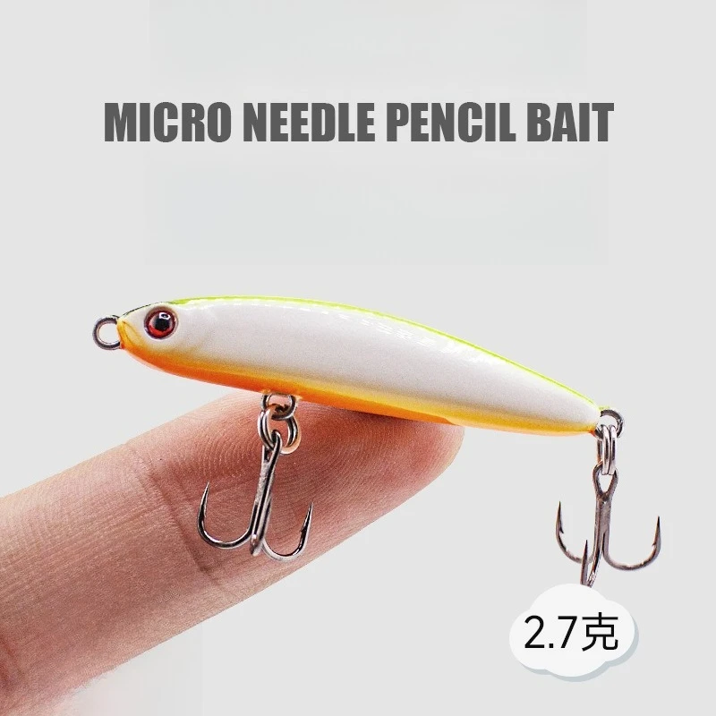 

3pcs 40mm 2.7g Top Water Floating Pencil Fishing Lure Crank Wobbler Stickbait Minnow Hard Artificial Bait for Pike Bass