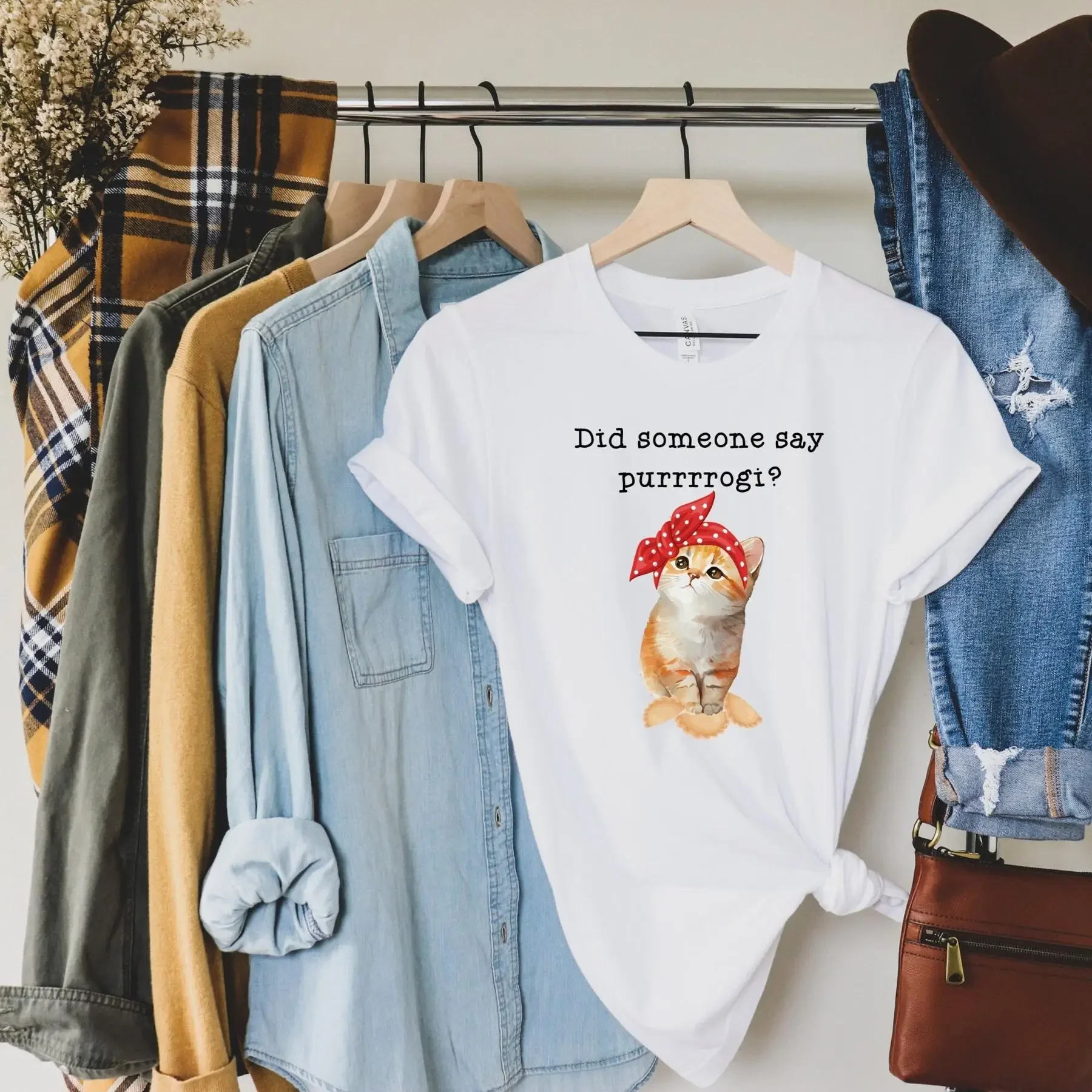 

Дизайн Pierogi Polish Cat Did Someone Say Purrrogi Футболка из джерси для фестиваля гордости