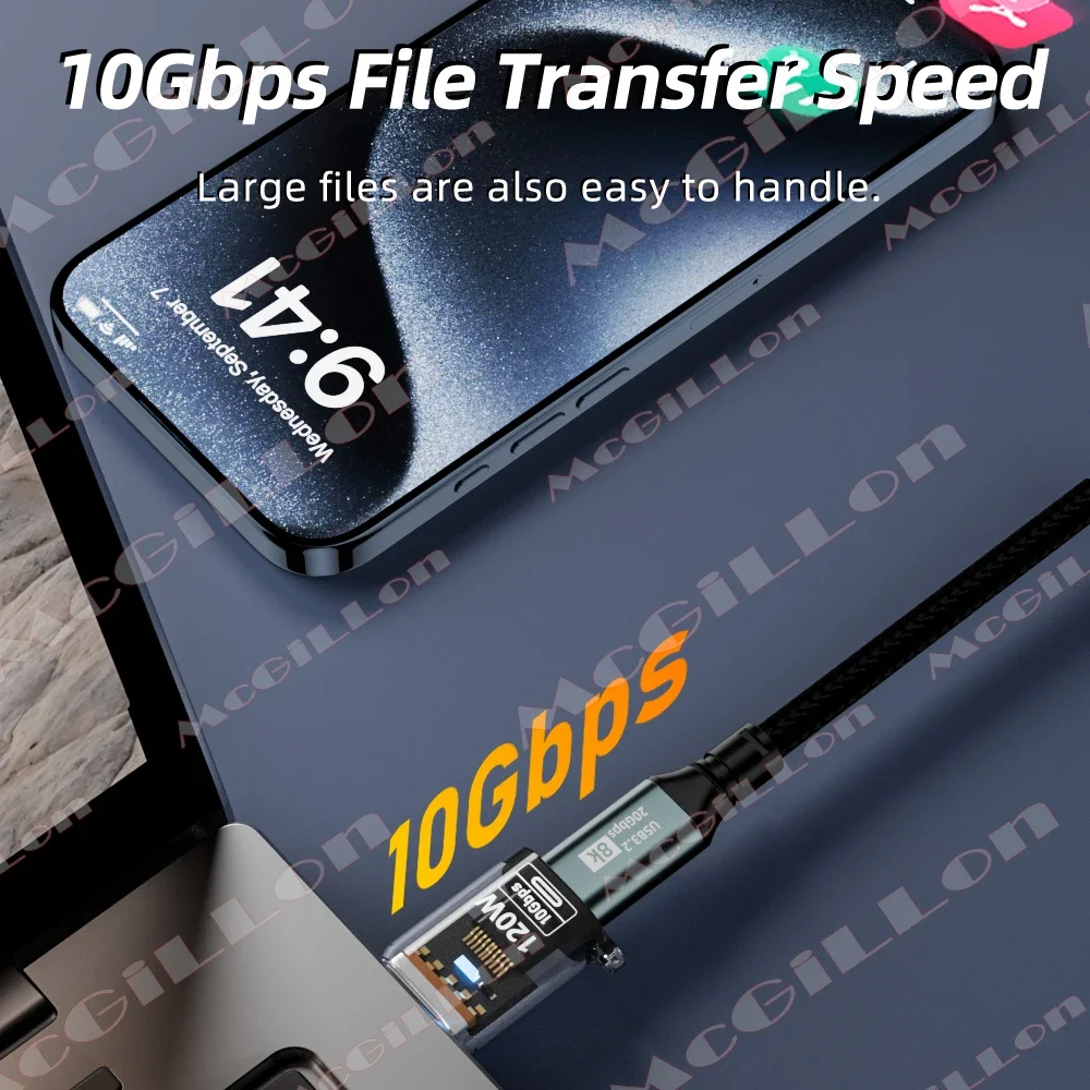 120 Вт USB 3.2 Gen2 на Type C OTG Адаптер USB «папа» на «мама» типа C Адаптер для быстрой зарядки OTG USB C Для iPhone 16 15 Xiaomi Tablet