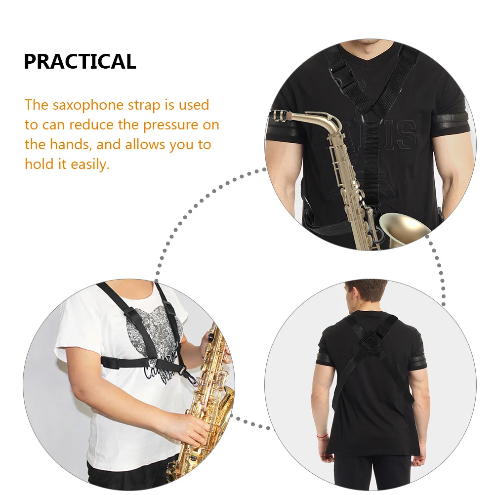 

2 Pcs Saxophone Shoulder Strap Tenor Instrument Accessories Harness Adjustable Neck for