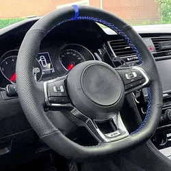 Customized Anti-Slip Artificial leather Car Steering Wheel Braid Cover For VW Golf 7 GTI Golf R MK7 Passat B8 Polo Scirocco