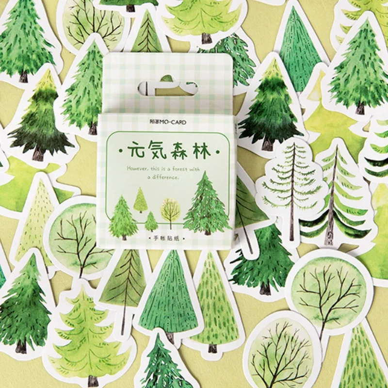 45 Pcs Vintage Plants Stamp Mini Paper Stickers For Diy Diary Scrapbooking Kawaii Stationery Seal Sticker Decoration