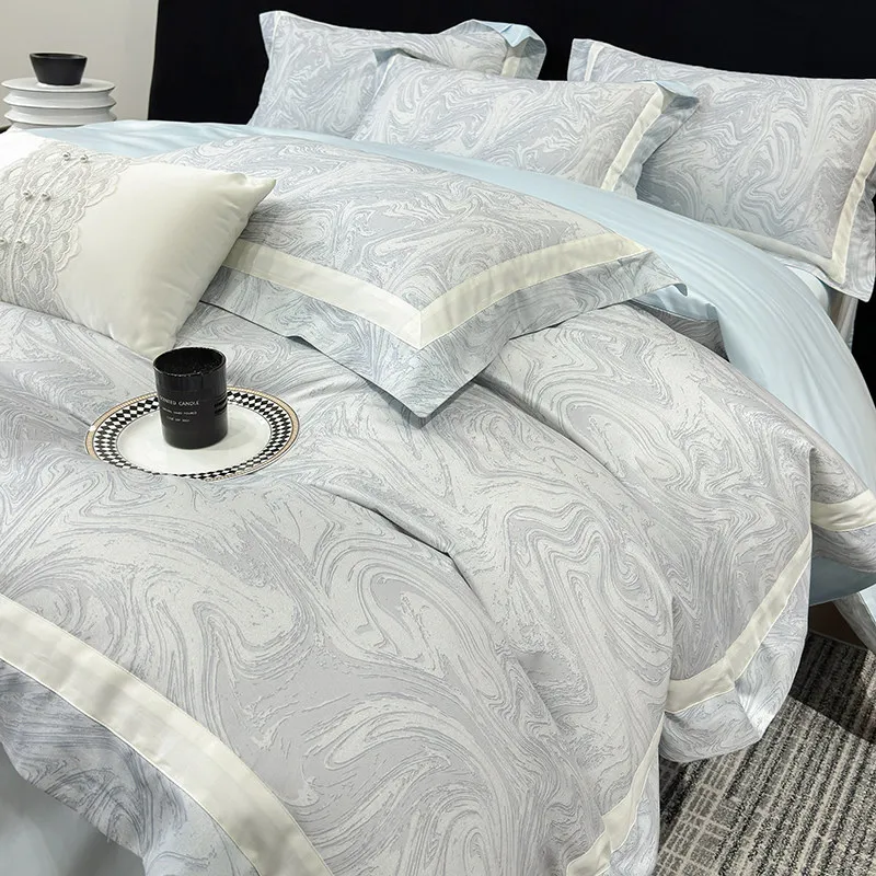 Class A Grade Long-Staple 100% Cotton Four-Piece Printed All-Cotton Duvet Cover and Sheet Pillowcases Pure Cotton Bedding Set