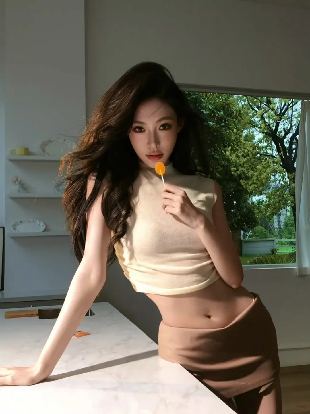 Sexy Spicy Girl Summer Outfit Women's Fashion Set High Waist Short Skirt Sleeveless Vest Breathable Polyester Casual Wear