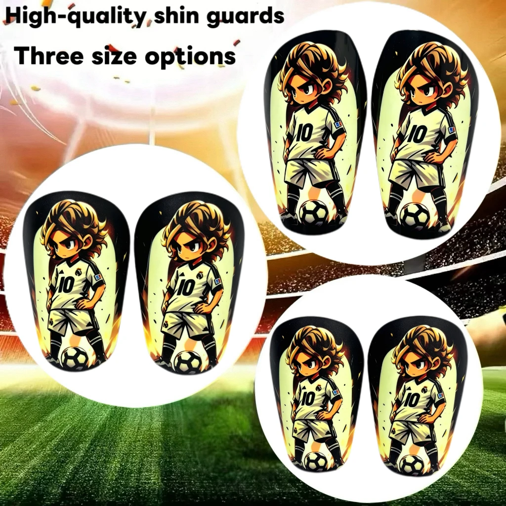 Cartoon Pattern Football Leg Protectors 1 Pair High-Quality Sports Protective Gear for Soccer Players