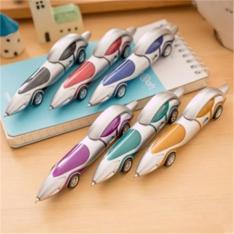 

10PCS Cute Kawaii Cartoon Plastic Ballpoint Pen Creative Car Ball Ballpoint Pens Korean Stationery Office School Supplies