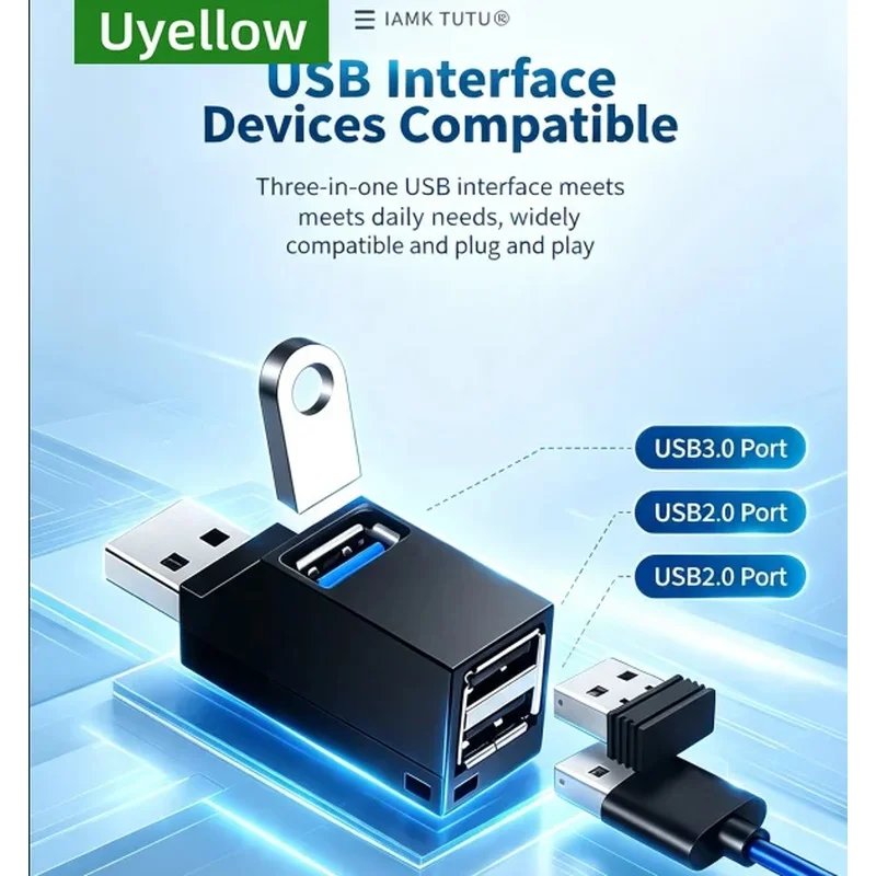 Multi Port USB Hubs USB 3.0 2.0 Extender Car Splitter Laptop Office Multi Function Reading Usb Disk Charging Adapter