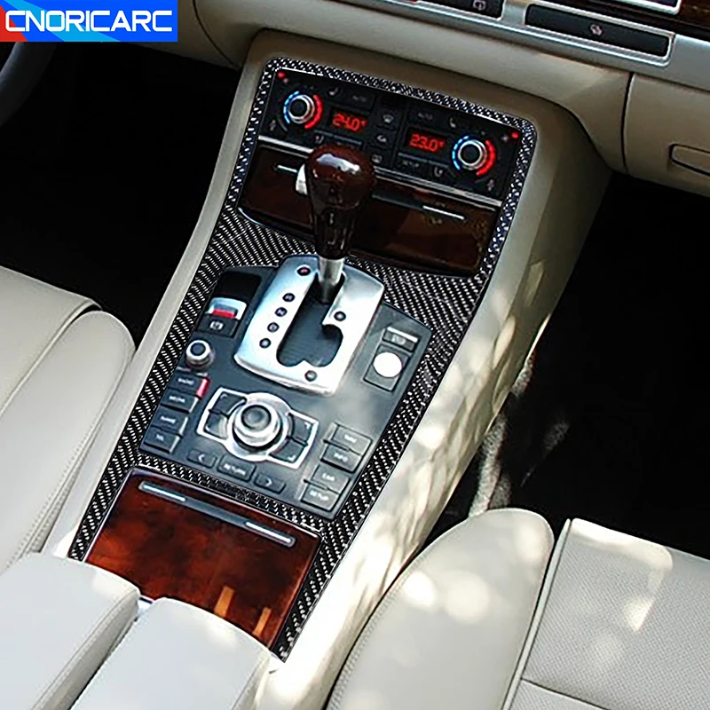 

Car Styling Center Console Gearshift Frame Decoration Cover Trim For Audi A8 2004-2012 Carbon Fiber Interior Accessories