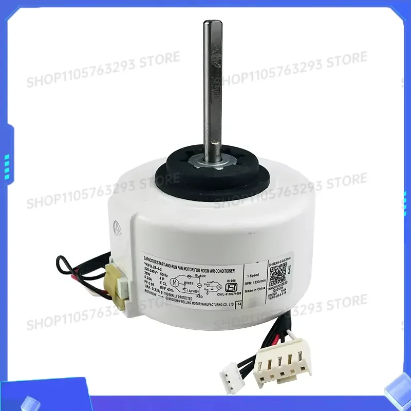 for YKFG-28-4-3 Indoor Fan Motor 28W Reverse Rotation Fits for Air Conditioner Replacement Part