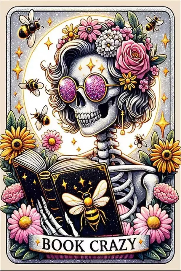 

GOUOYANA Skull Diamond Art Kits for Adults, Tarot Card Diamond Painting for Beginners, DIY Full Rhinestone 5D Gothic Diamond