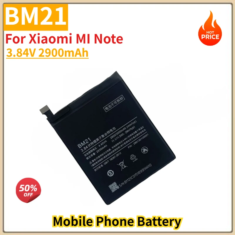 

BM21 High Quality Phone Battery 3.84V 2900mAh For Xiaomi MI Note Brand New Replacement Battery