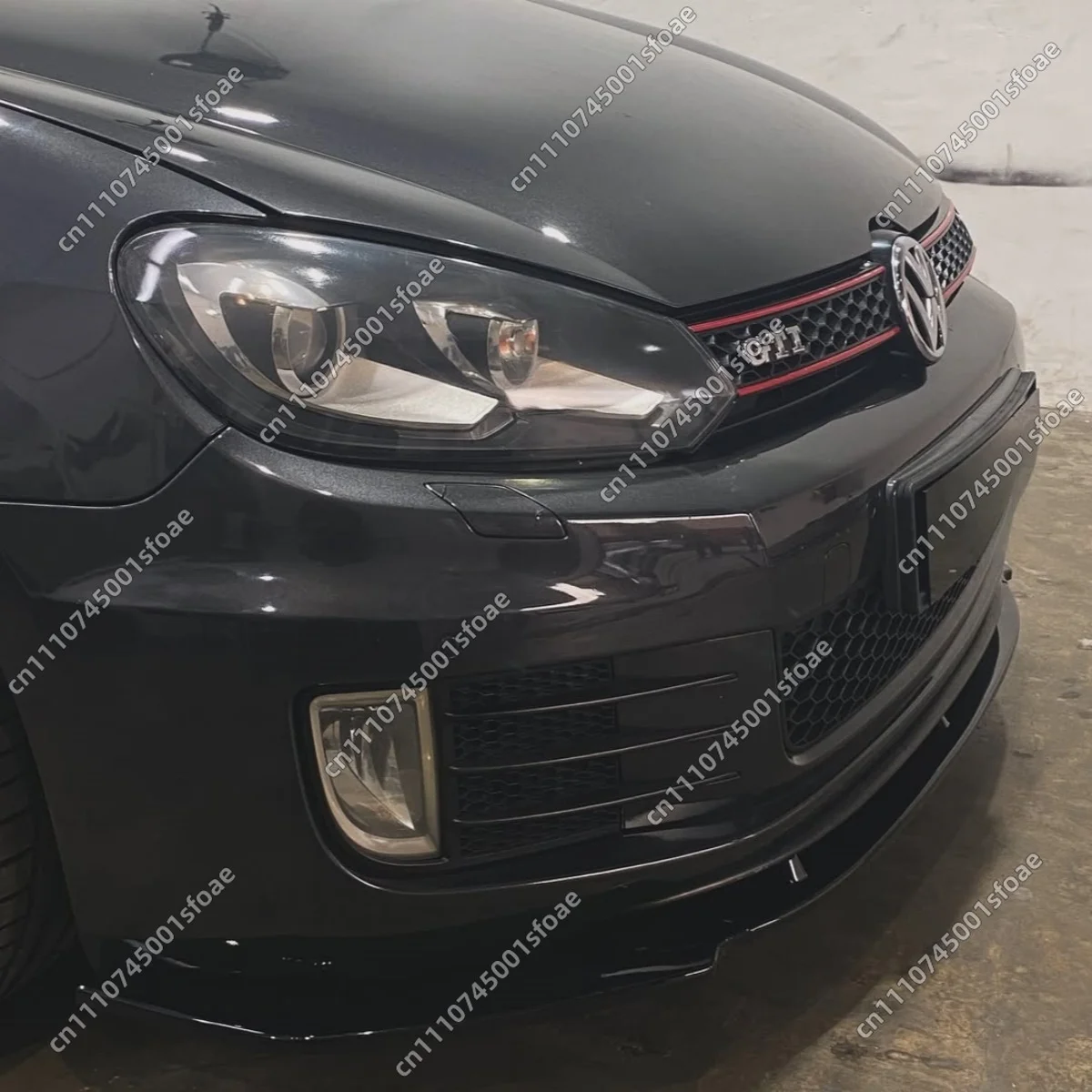 

Fit For Volkswagen Golf MK6 GTI 2009-2013 ABS Glossy Black Car Front Bumper Splitter Lip Accessories Retrofit Body Kit Tuning