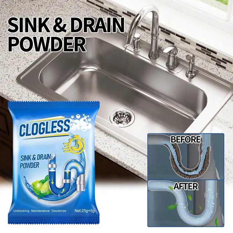 1pc Household drain cleaner deodorant kitchen toilet bathtub sewer cleaning powder Pipe dredging cleaning chemicals tools