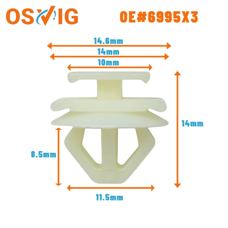 

20PCS OE#6995X3 Suitable for Peugeot, body side skirt guard, interior trim panel buckle