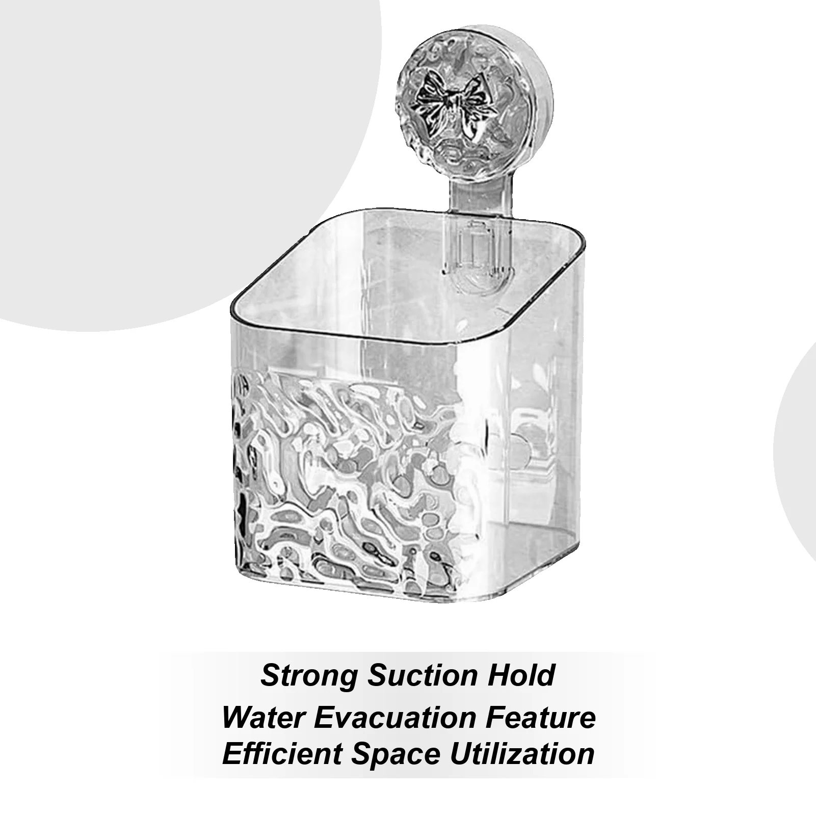 

Shower Shelf Suction Cup Quick-Drain Storage Basket Suction Cup Storage Rack For Bathroom For Shampoo Soap Toothbrush