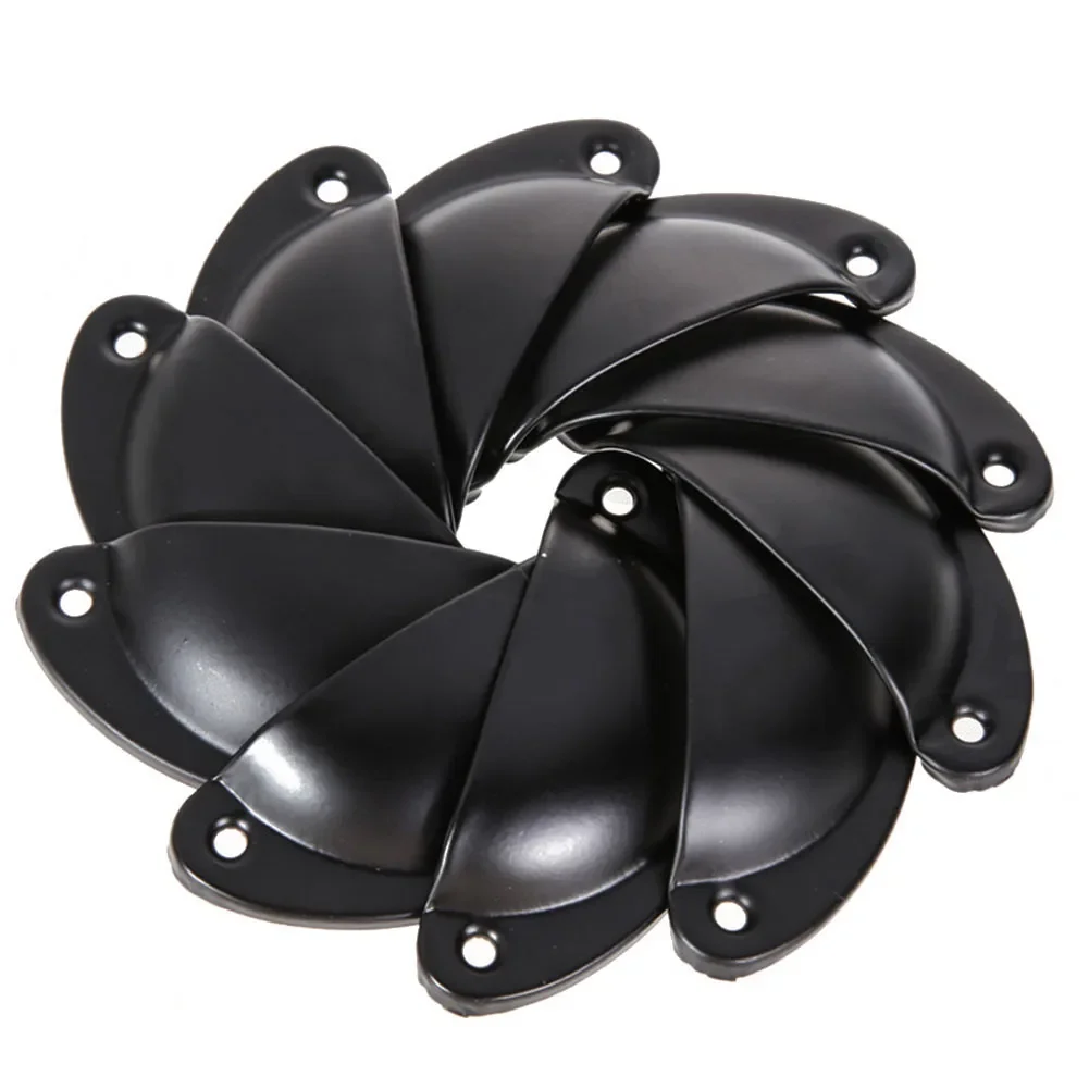 

Shell Drawer Pulls Retro Handle Chrome Easy Care Green Bronze Iron Red Bronze Yellow Yellow Bronze 12PCS Brand New