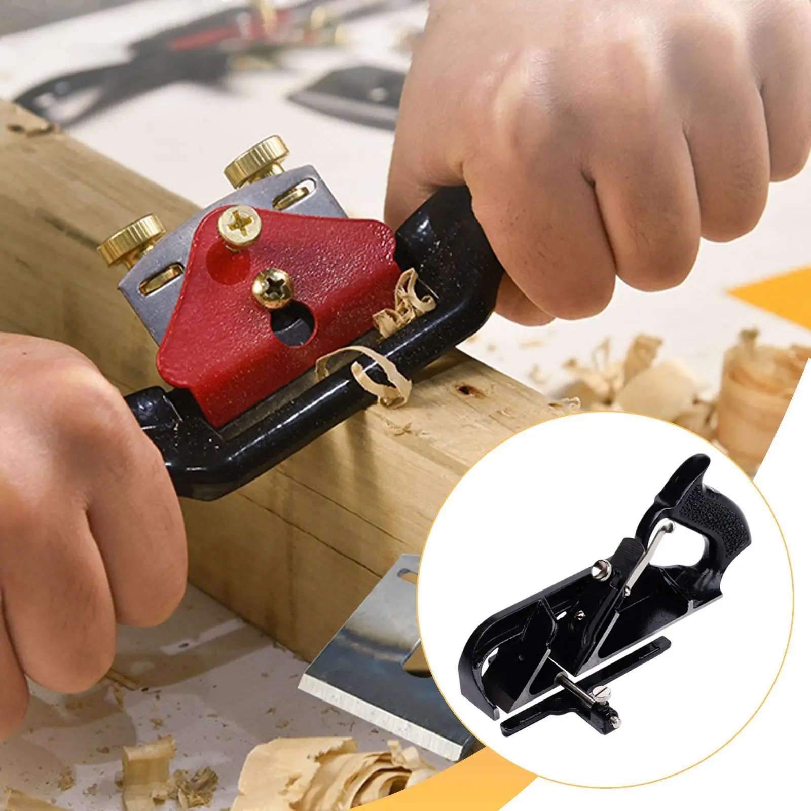 

Woodworking Hand Planer Flat Bottom Manual Planer Sturdy Metal Carpenter Tool for Surface Smoothing