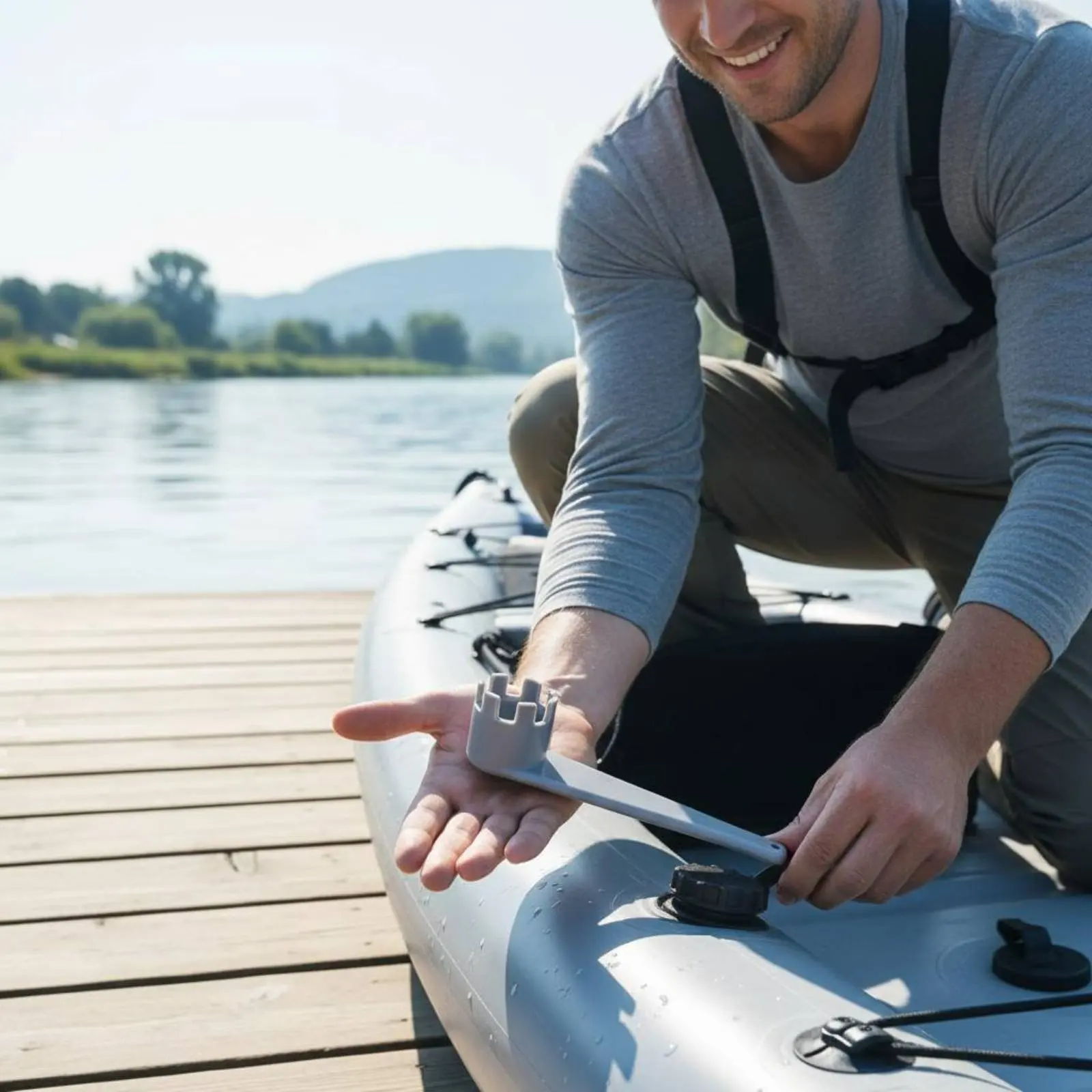 

Inflatable Boat Air Air Port Leak-Leak-Resistant Gasket Kayak Inflation Inflation Port Replacement Part Anti-Loss Cap