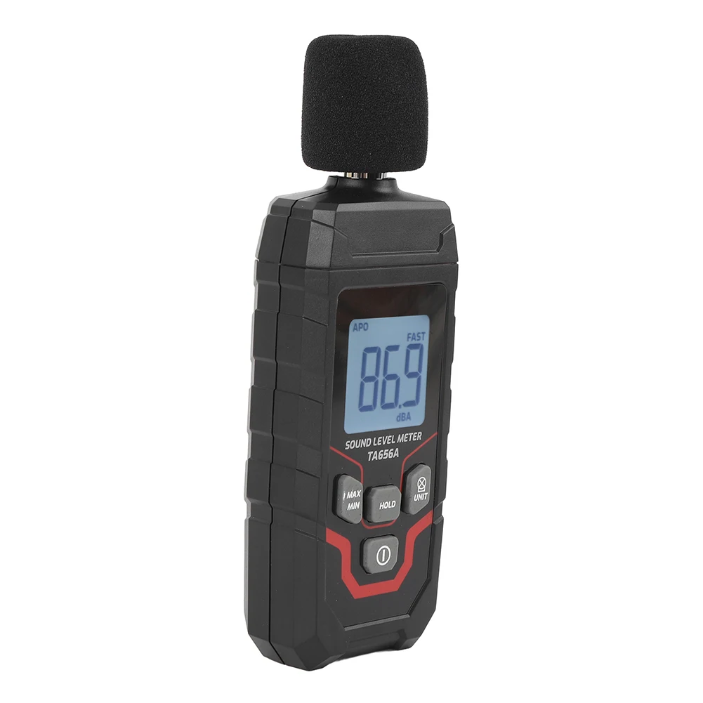 TA656A Portable Decibel Tester with Backlit Display and High Stability Condenser Microphone for Consistent Sound Level Readings