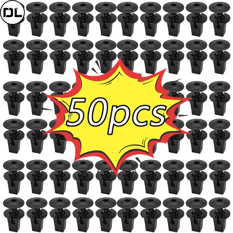 50pcs Car Fastener Clips Screw Car Engine Under Cover Splash Guard Self-tapping Screws Auto Accessories