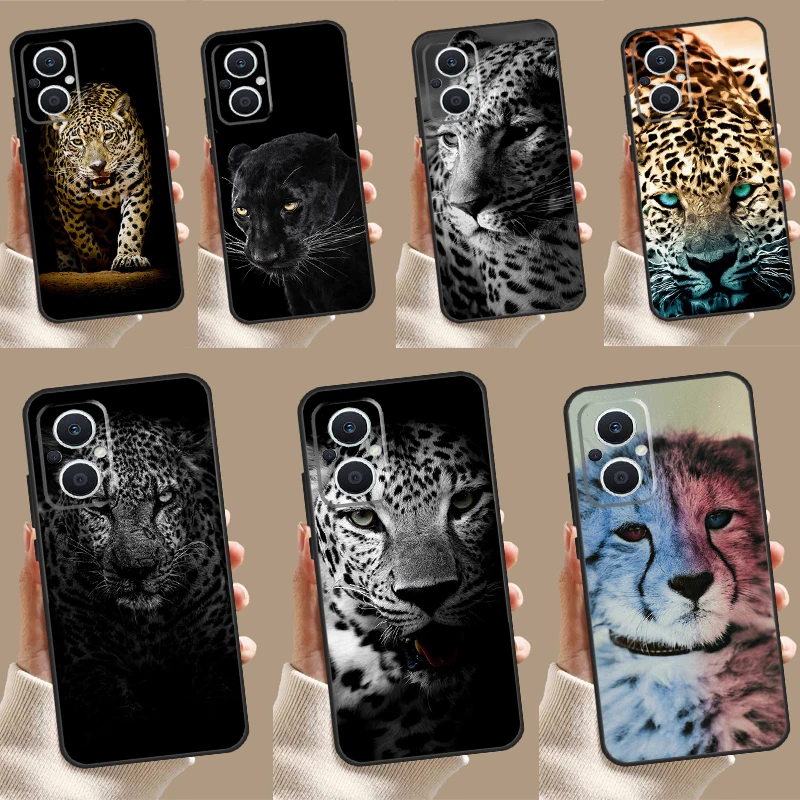 Cheetah Panther Snow Cheetah Case For OPPO Reno 11 F 10 Pro 4 5 6 7 8 Lite 4Z 5Z 8T OPPO Find X3 X2 Lite X6 X5 Pro Cover