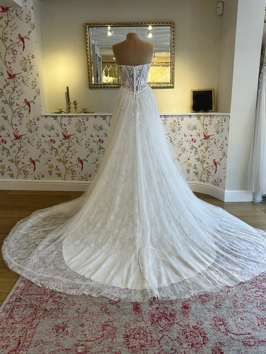 Ivory Cute Wedding Dresses For Women Sweetheart Elegant Wedding Gowns Lace Long Sexy Dresses For Wome 2023  فستان حفلات الزفاف