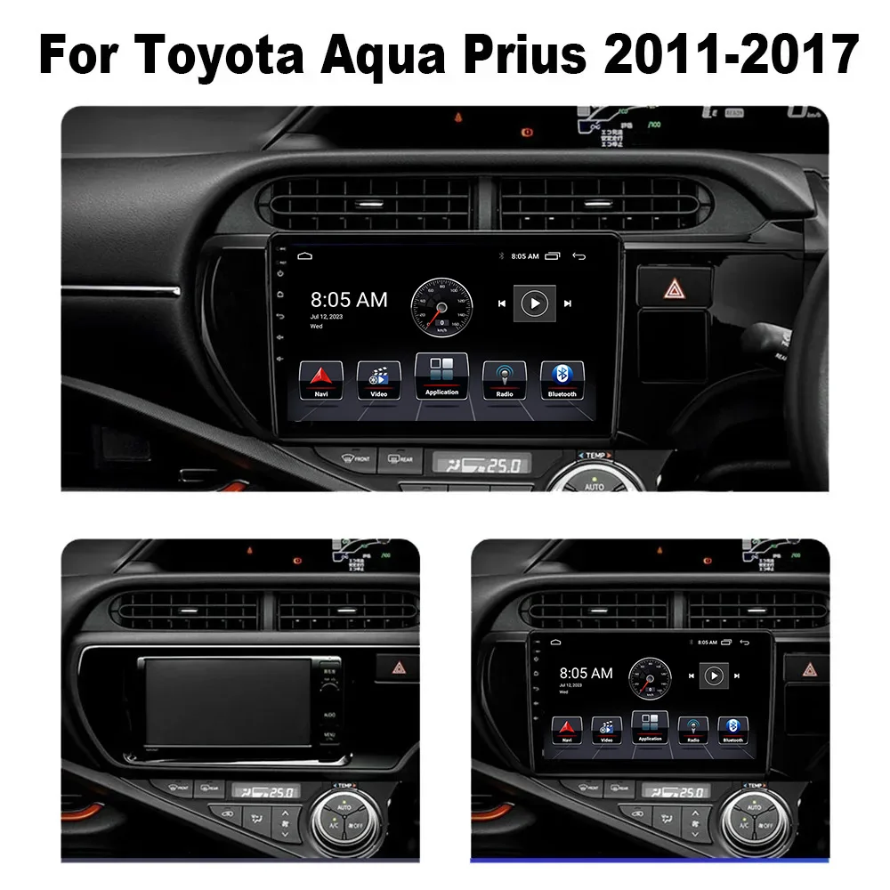 Android 13 Carplay radio dla Toyota Aqua Prius C 2011-2017 samochodowe stereo odtwarzacz multimedialny android Auto GPS nawigacja 2DIN