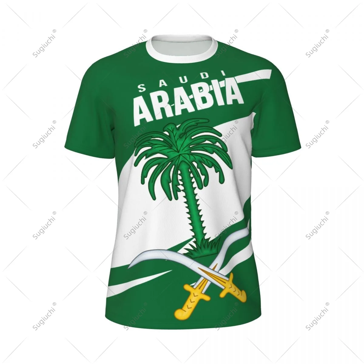 Saudi Arabia Flag Men Sports T-shirt Women Tees jersey for Soccer Football Running Bike Tennis Fitness Fans