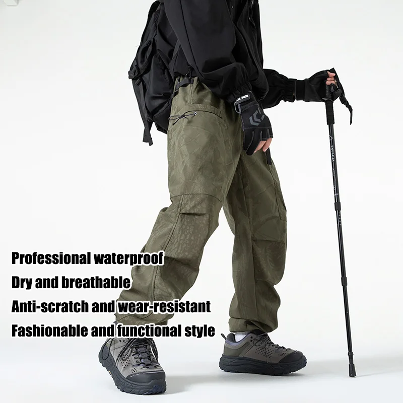 Men's Trousers Climbing Tactical Functional American Style Pants UPF50+ Breathable Windproof Rainproof Camping Trip Cargo Pants